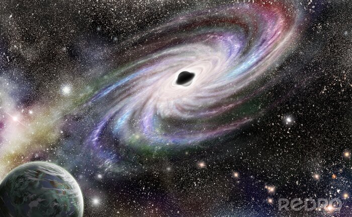 Fototapete Galaxie und schwarzes Loch