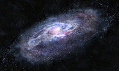 Fototapete Galaxie vor schwarzem Hintergrund