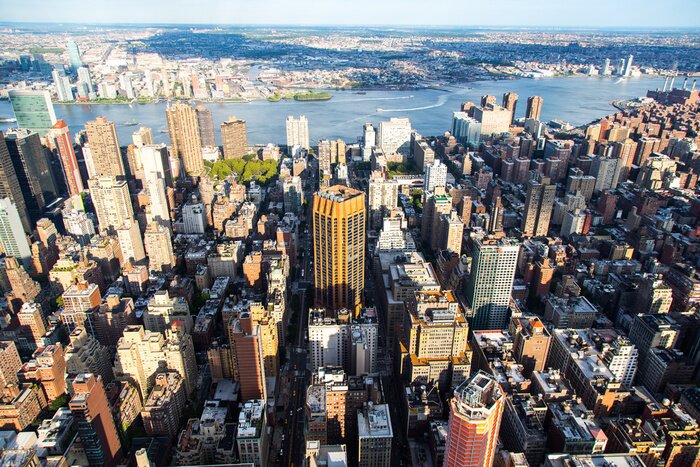 Fototapete Ganzes New York City aus Vogelperspektive