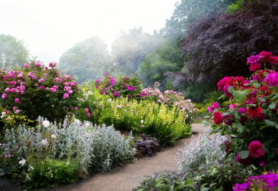 Fototapete Garten mit Blumen
