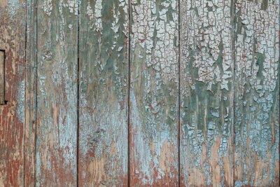 Fototapete Gealterte Bretter mit abfallender Farbe