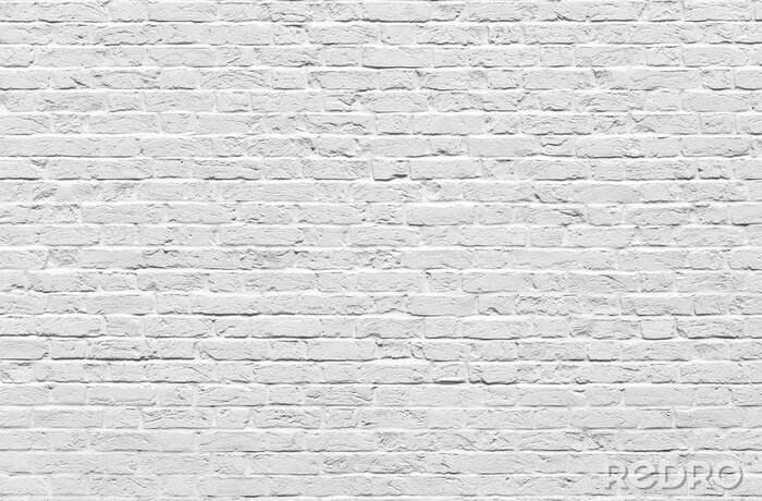 Fototapete Gealterte Mauer aus weißem Backstein