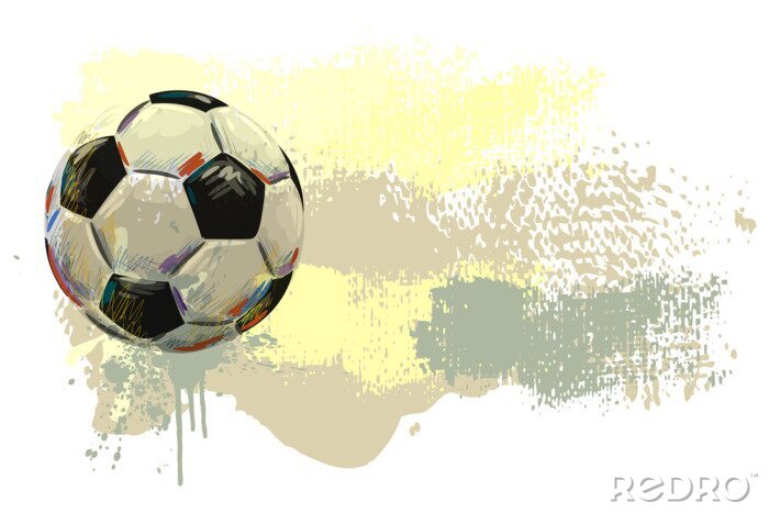Fototapete Gealterter Hintergrund mit Fußball