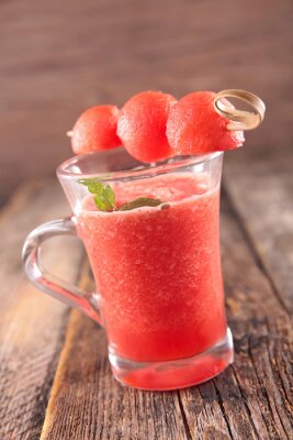 Fototapete Gefrorenes Getränk aus Wassermelone
