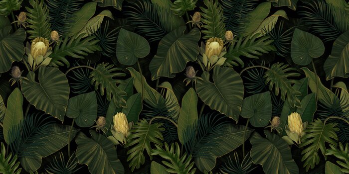 Fototapete Geheimnisvolle exotische Dickichte