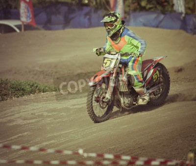 Fototapete Geländemotorrad-Rennen