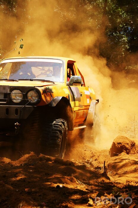 Fototapete Geländewagen-Rennen