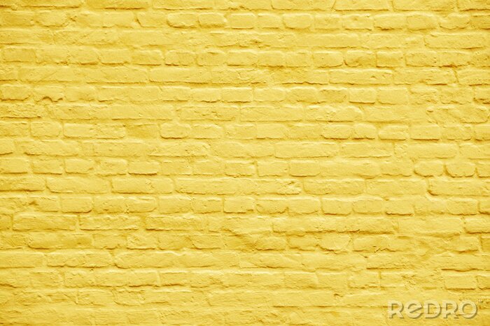 Fototapete Gelbe Ziegelmauer