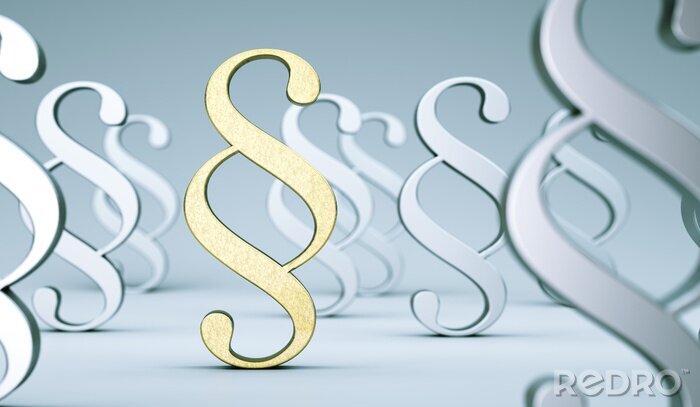 Fototapete Gelber Paragraf 3D