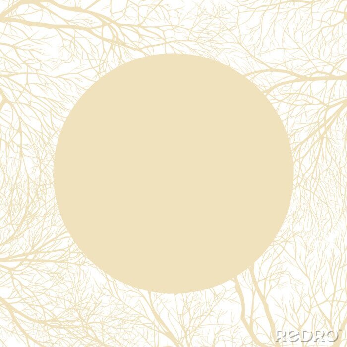 Fototapete Gelbes Motiv mit Baum