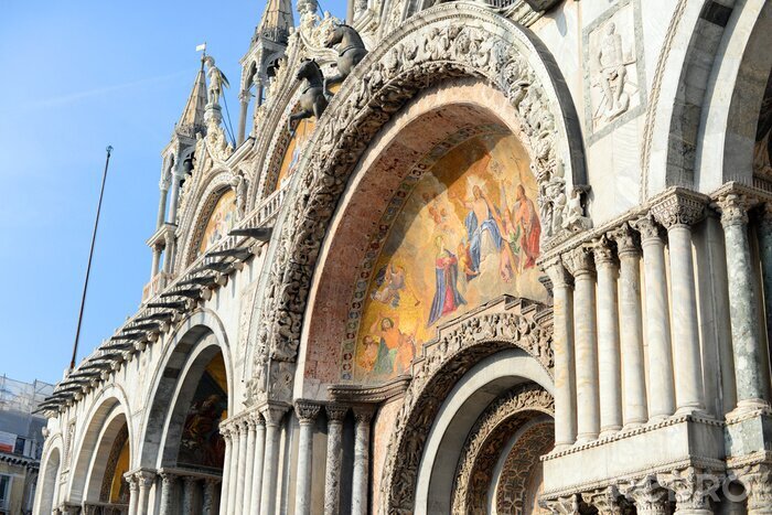 Fototapete Gemälde auf der basilika von venedig