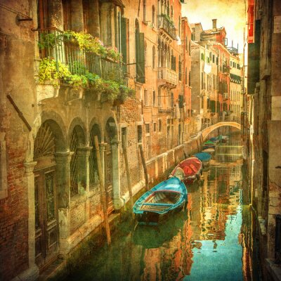 Gemalte Stadt Vintage Venedig