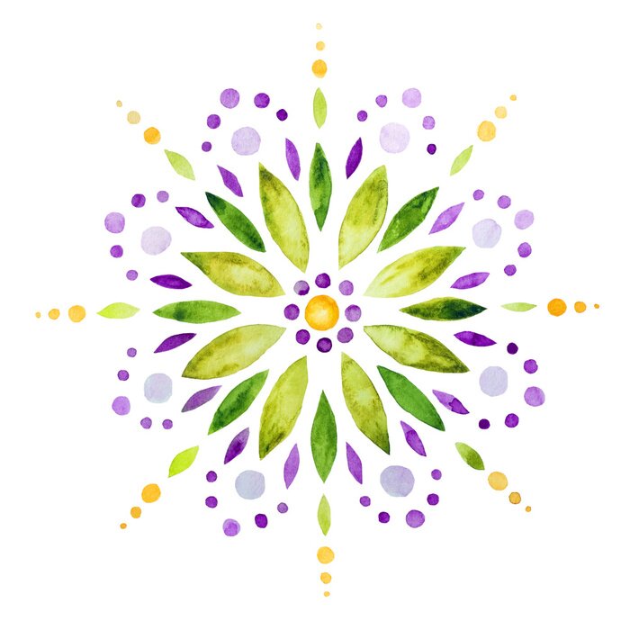 Fototapete Gemaltes orientalisches Mandala