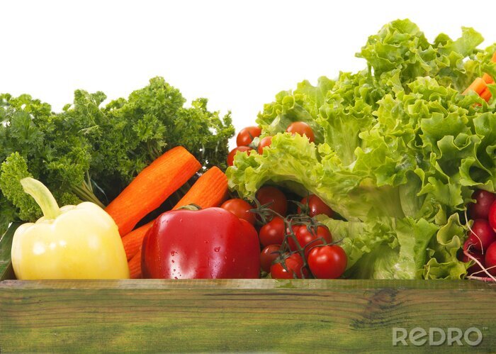 Fototapete Gemüse mit Salat