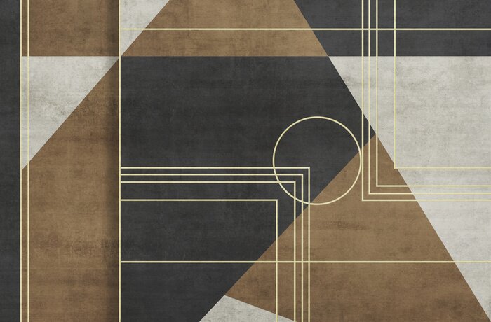 Fototapete Geometrische braune Formen