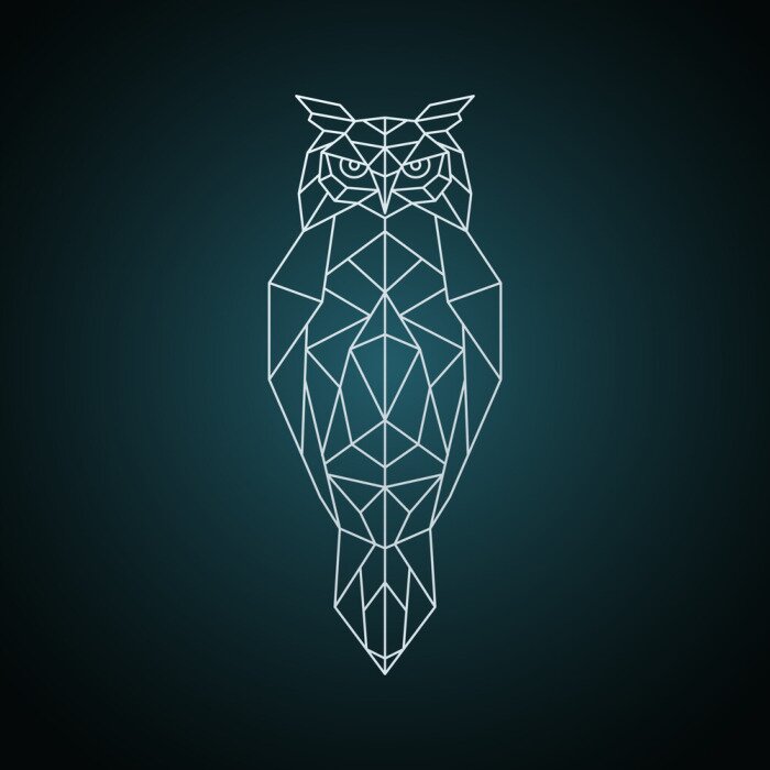 Fototapete Geometrische Eule