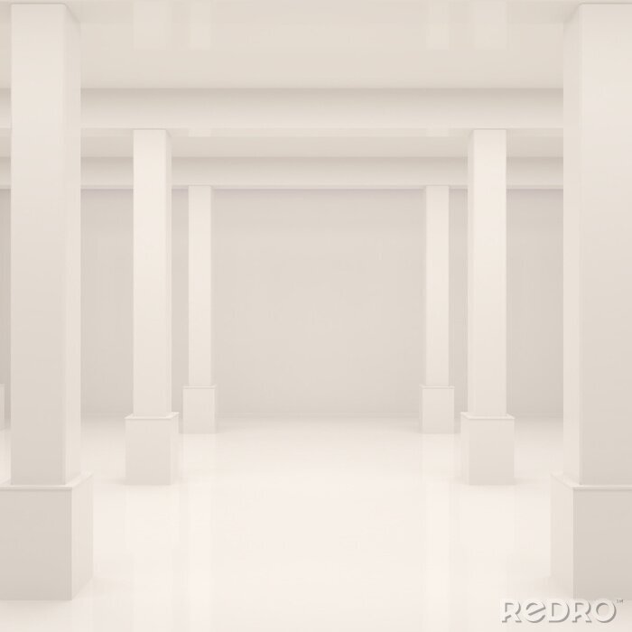 Fototapete Geometrische räumliche Säulen