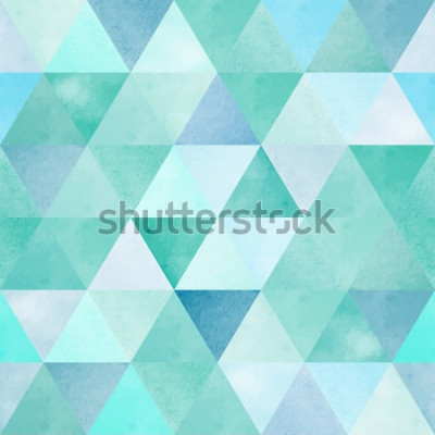 Fototapete Geometrisches blaues Muster