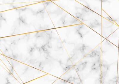 Fototapete Gerade Linien auf weißem Marmor