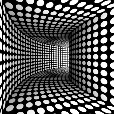 Sticker Geschwungener Korridor mit Punkten