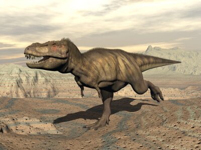 Fototapete Gestalt des Tyrannosaurus 3D