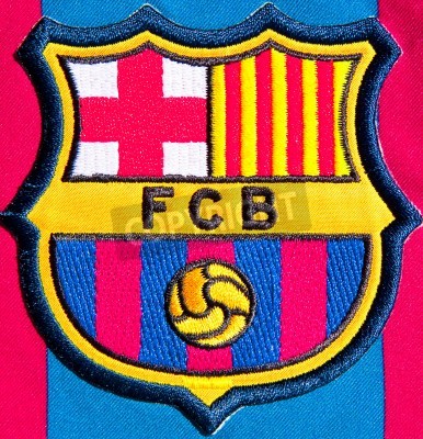 Fototapete Gesticktes Wappen des FC Barcelona