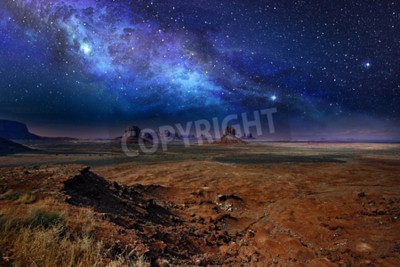 Fototapete Gestirnter Himmel über Tal