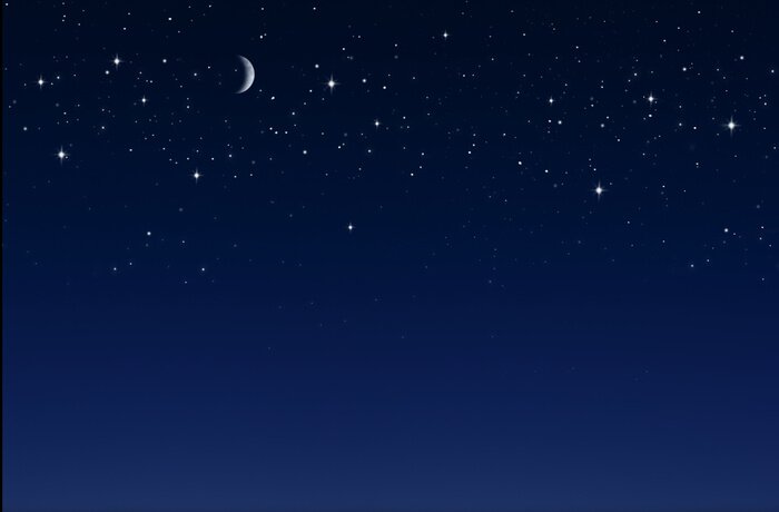 Fototapete Gestirnter Himmel und Mond