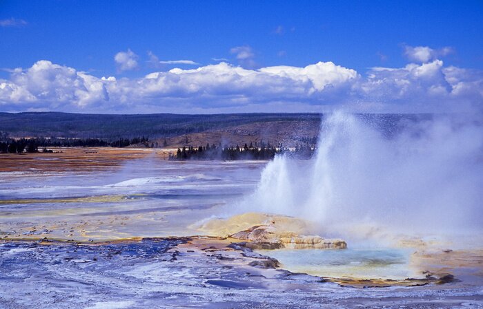 Fototapete Geysir inmitten der Natur
