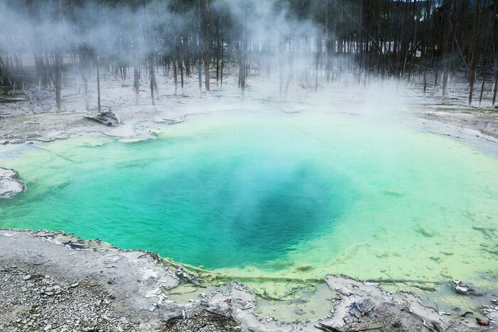 Fototapete Geysir und Natur
