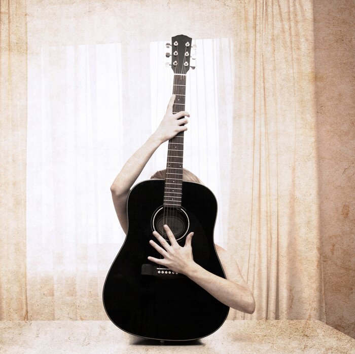 Fototapete Gitarre in Händen