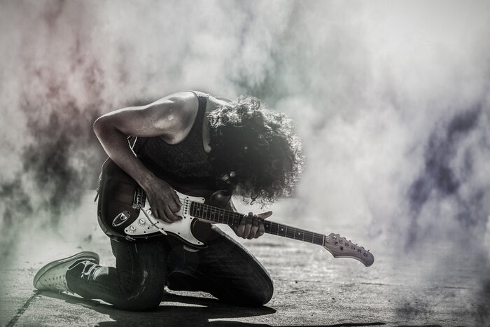 Fototapete Gitarrist und Rock'n'Roll