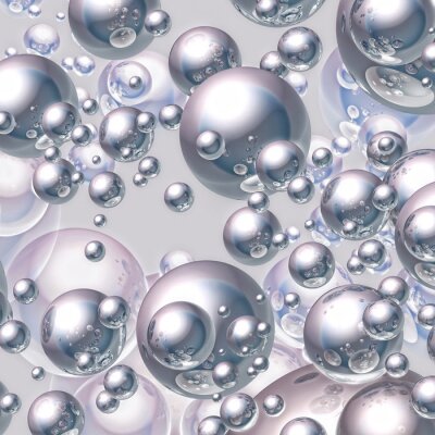 Fototapete Glänzende Metallkugeln