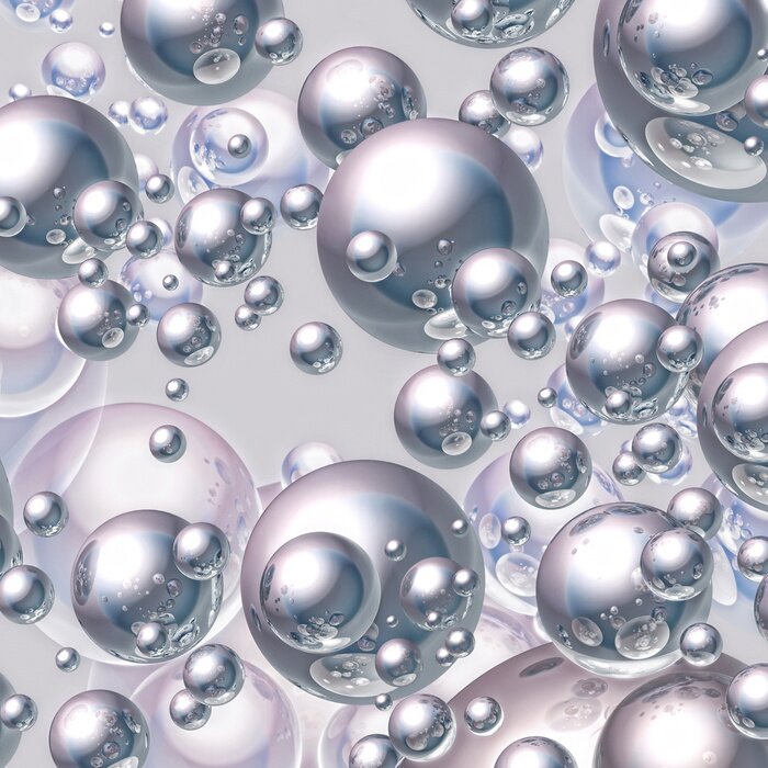 Fototapete Glänzende Metallkugeln
