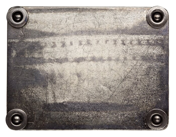 Fototapete Glänzende Metallplättchen auf Mauer