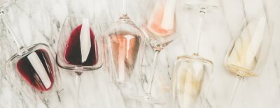 Gläser Weiß- Rosa- und Rotwein