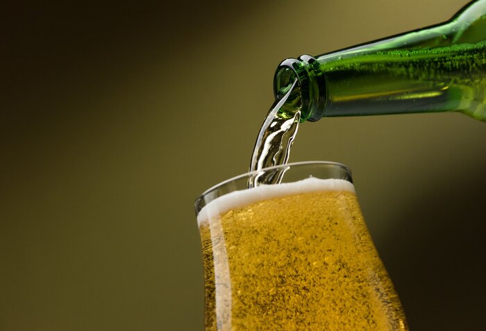 Fototapete Glas Bier