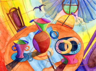 Glasmalerei Stillleben