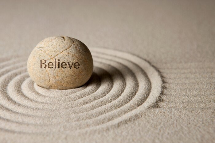 Fototapete Glauben Stein