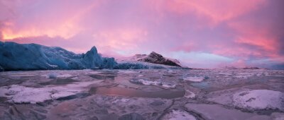 Fototapete Gletscherlagune Winterlandschaft
