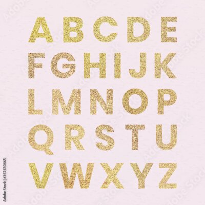 Glitzer-Alphabet Buchstaben auf rosa Hintergrund