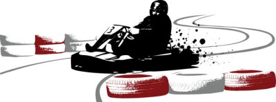 Fototapete Gokart-Fahrer