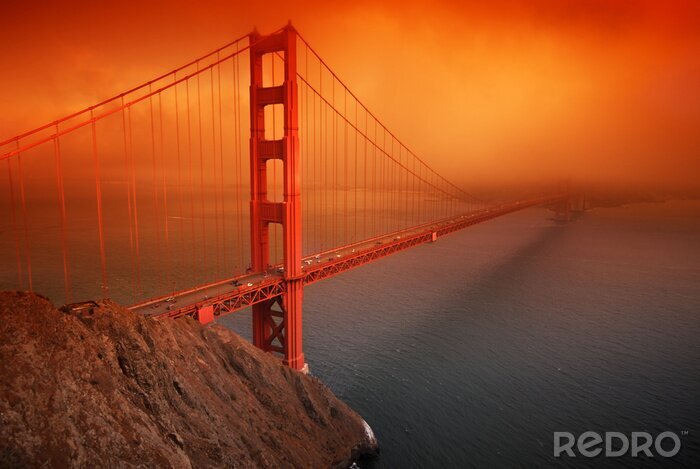 Fototapete Golden Gate Bridge am Hang