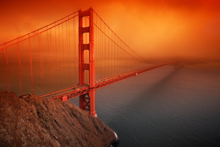 Fototapete Golden Gate Bridge am Hang