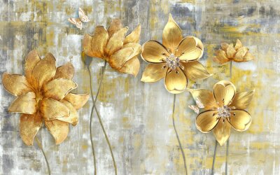 Goldene elegante Blumen