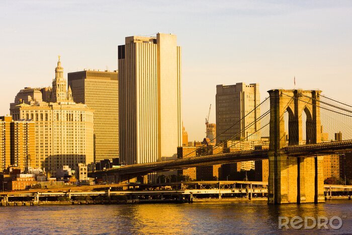 Fototapete Goldene Stunde über New York City