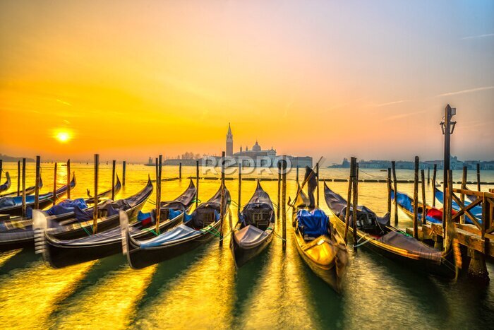 Fototapete Gondeln in Venedig, Italien