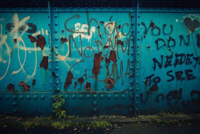 Fototapete Graffiti auf der alten Brücke