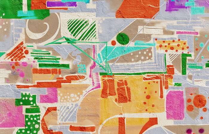 Fototapete Graffiti im Retro-Stil