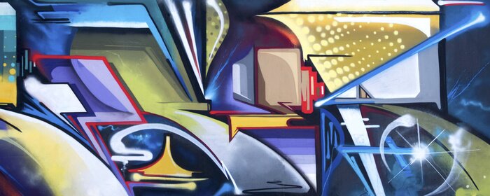 Fototapete Graffiti in der Kleinstadt